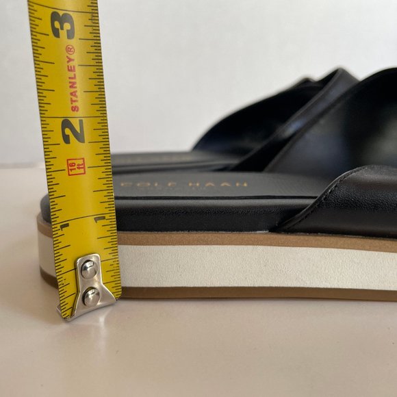 Cole Haan Grandseries Black Leather Sandals Like New Women's Size 8 W23292 - Picture 10 of 11